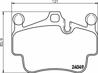 HELLA PAGID 8db355012721 -  Комплект тормозных колодок, дисковый тормоз